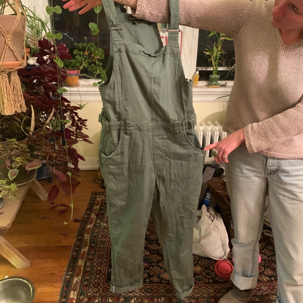 Toad & Co Hunter green overalls